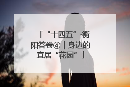 “十四五”·衡阳答卷④｜身边的宜居“花园”
