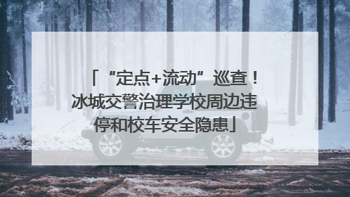 “定点+流动”巡查！冰城交警治理学校周边违停和校车安全隐患