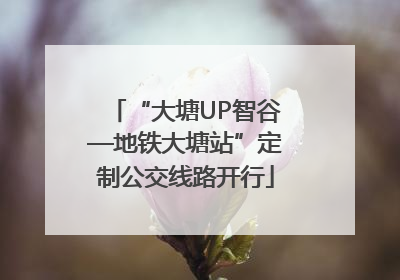 “大塘UP智谷—地铁大塘站”定制公交线路开行