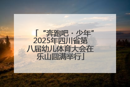 “奔跑吧・少年”2025年四川省第八届幼儿体育大会在乐山圆满举行