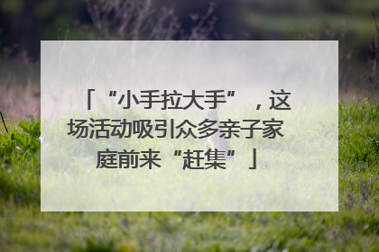 “小手拉大手”，这场活动吸引众多亲子家庭前来“赶集”
