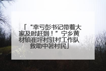“幸亏彭书记带着大家及时赶到！”宁乡黄材镇崔坪村驻村工作队救助中暑村民