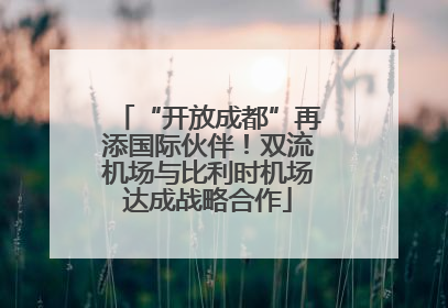 “开放成都”再添国际伙伴！双流机场与比利时机场达成战略合作