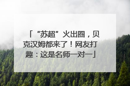 “苏超”火出圈，贝克汉姆都来了！网友打趣：这是名师一对一