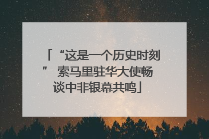 “这是一个历史时刻” 索马里驻华大使畅谈中非银幕共鸣