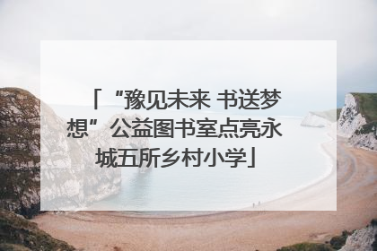 “豫见未来 书送梦想”公益图书室点亮永城五所乡村小学