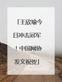 王欣瑜今日冲击冠军！中国网协发文祝贺
