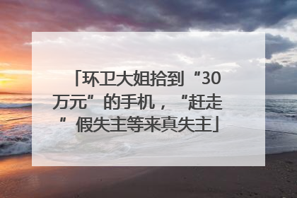 环卫大姐拾到“30万元”的手机，“赶走”假失主等来真失主