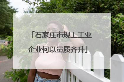 石家庄市规上工业企业何以量质齐升