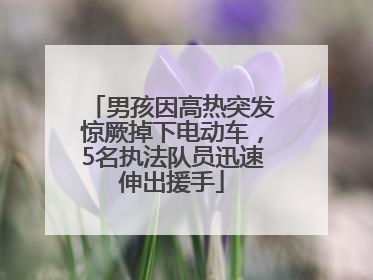 男孩因高热突发惊厥掉下电动车，5名执法队员迅速伸出援手