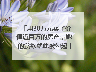 用30万元买了价值近百万的房产，她的贪欲就此被勾起｜今晚九点半