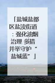 盐城盐都区盐渎街道：强化油烟治理 多措并举守护“盐城蓝”