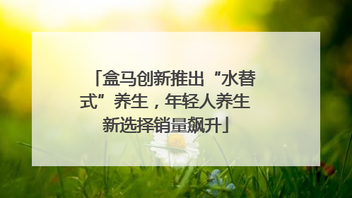 盒马创新推出“水替式”养生，年轻人养生新选择销量飙升