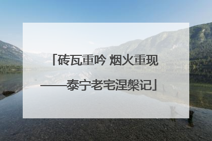 砖瓦重吟 烟火重现——泰宁老宅涅槃记