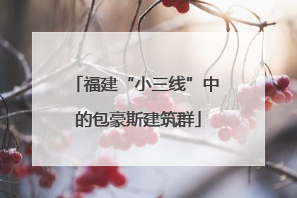福建“小三线”中的包豪斯建筑群