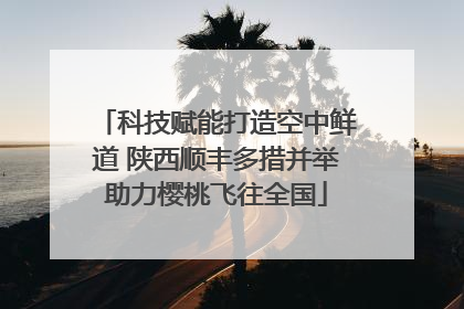 科技赋能打造空中鲜道 陕西顺丰多措并举助力樱桃飞往全国