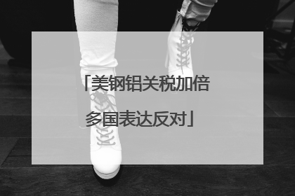 美钢铝关税加倍 多国表达反对