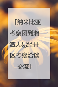 纳米比亚考察团到湘潭天易经开区考察洽谈交流
