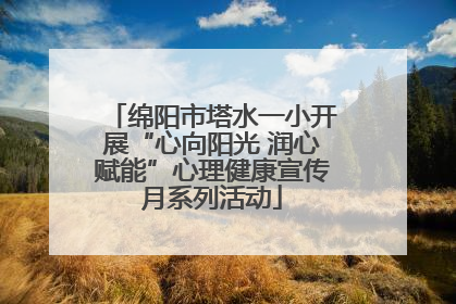 绵阳市塔水一小开展“心向阳光 润心赋能”心理健康宣传月系列活动