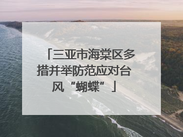 三亚市海棠区多措并举防范应对台风“蝴蝶”