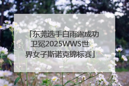 东莞选手白雨露成功卫冕2025WWS世界女子斯诺克锦标赛
