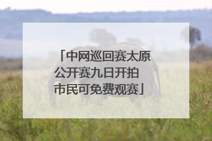 中网巡回赛太原公开赛九日开拍 市民可免费观赛