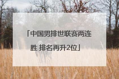 中国男排世联赛两连胜 排名再升2位