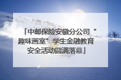 中邮保险安徽分公司“趣味画室”学生金融教育安全活动圆满落幕