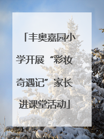 丰奥嘉园小学开展“彩妆奇遇记”家长进课堂活动