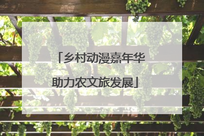 乡村动漫嘉年华助力农文旅发展