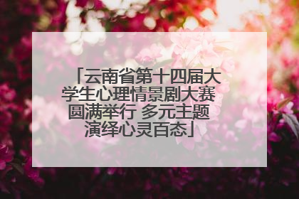 云南省第十四届大学生心理情景剧大赛圆满举行 多元主题演绎心灵百态