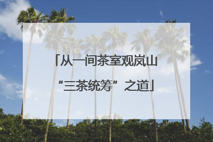 从一间茶室观岚山“三茶统筹”之道