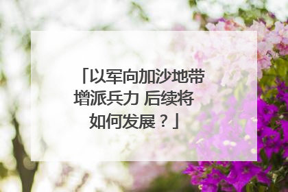 以军向加沙地带增派兵力 后续将如何发展？