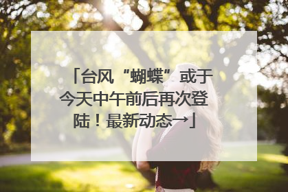 台风“蝴蝶”或于今天中午前后再次登陆！最新动态→