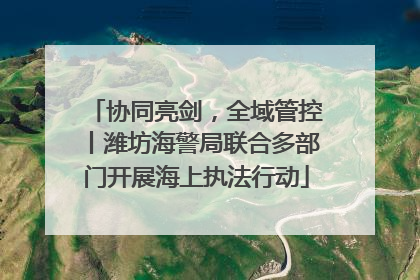 协同亮剑，全域管控丨潍坊海警局联合多部门开展海上执法行动