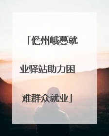 儋州峨蔓就业驿站助力困难群众就业