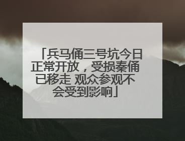 兵马俑三号坑今日正常开放，受损秦俑已移走 观众参观不会受到影响