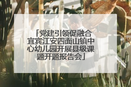 党建引领促融合 宜宾江安四面山镇中心幼儿园开展县级课题开题报告会