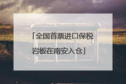 全国首票进口保税岩板在南安入仓