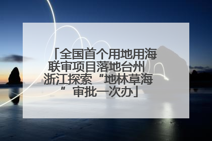 全国首个用地用海联审项目落地台州 浙江探索“地林草海”审批一次办