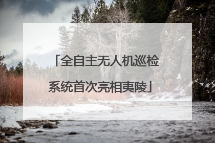 全自主无人机巡检系统首次亮相夷陵