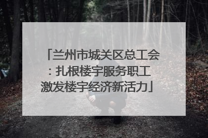 兰州市城关区总工会：扎根楼宇服务职工 激发楼宇经济新活力
