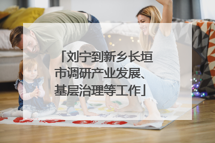 刘宁到新乡长垣市调研产业发展、基层治理等工作