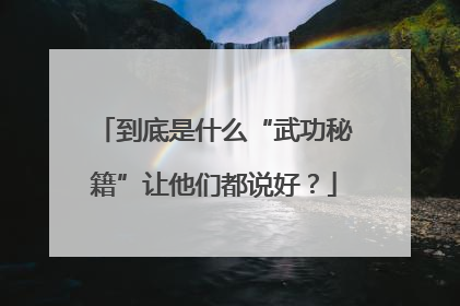 到底是什么“武功秘籍”让他们都说好？