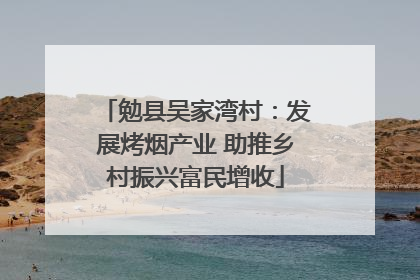 勉县吴家湾村：发展烤烟产业 助推乡村振兴富民增收