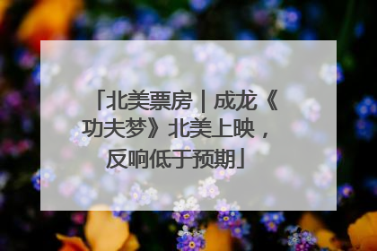 北美票房｜成龙《功夫梦》北美上映，反响低于预期