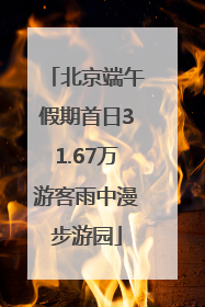 北京端午假期首日31.67万游客雨中漫步游园