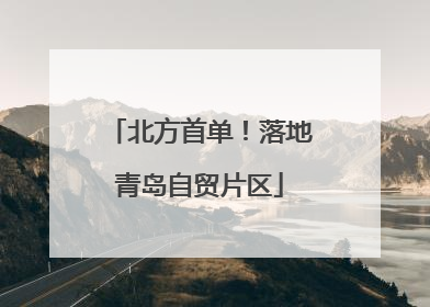 北方首单！落地青岛自贸片区