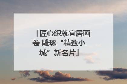 匠心织就宜居画卷 雕琢“精致小城”新名片