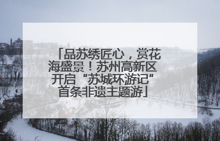 品苏绣匠心，赏花海盛景！苏州高新区开启“苏城环游记”首条非遗主题游